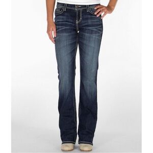 Classic Women's Dark Wash Bootcut Jeans - Dark Blue 32 X 35"L